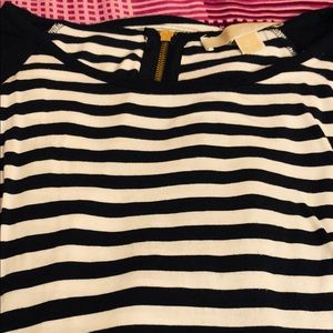 MK stripped elbow length shirt